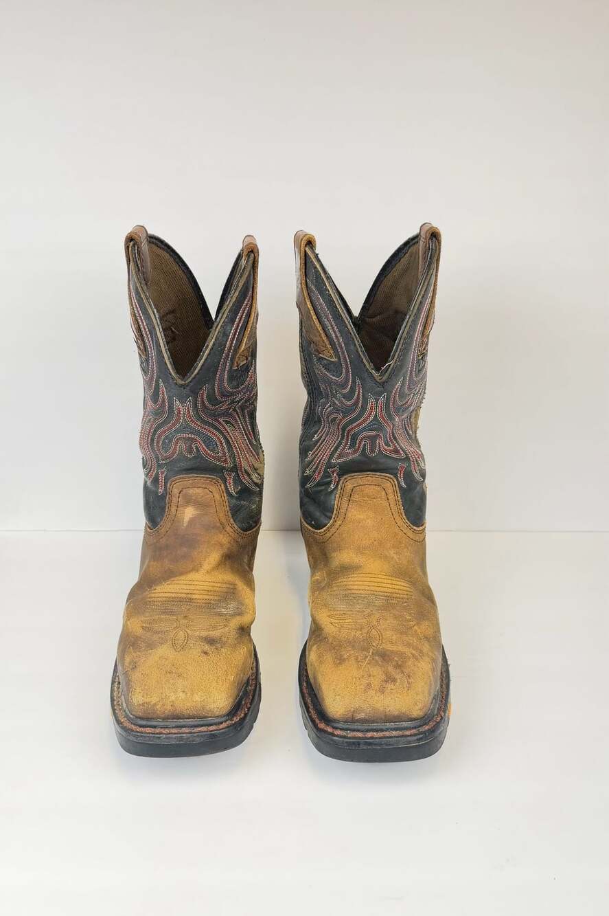 Justin Men's Tanker Western Work Boots Steel Toe ( Not Sure About The Size 10